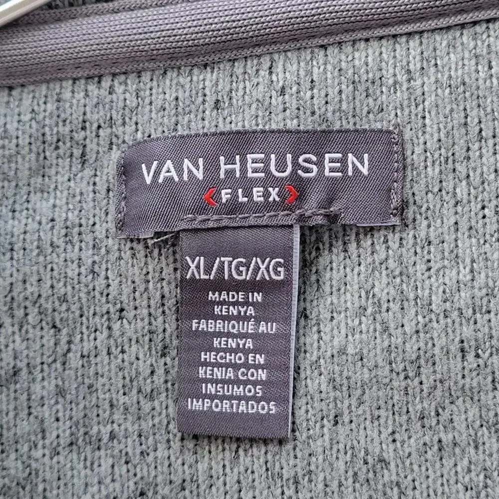 Van Heusen Pullover Sweater Beige Mens Size XL 1 4 Zip Classic Fit Long Sleeve - Picture 7 of 9